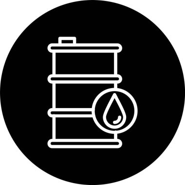 Petrol Varili Hattı Tersine Döndürülmüş Simge