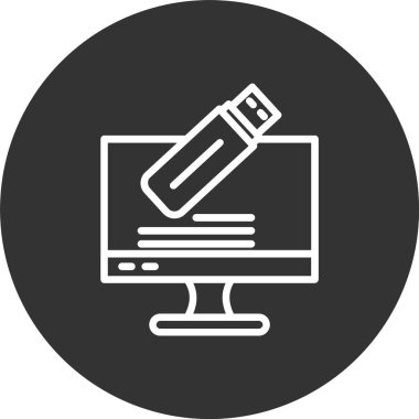 Kalem Sürücüsü Satırı Tersine Çevrilmiş Simge