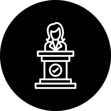 Kürsü Çizgisi Tersine Çevrilmiş Simge