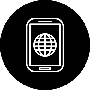 Mobil İnternet Satırı Tersine Çevrilmiş Simge