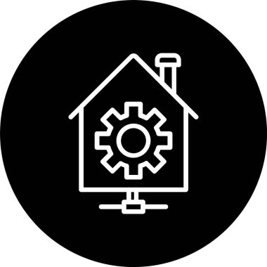 Ev Otomatik Satırı Tersine Çevrilmiş Simge