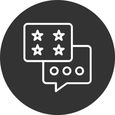 Konuşma Kabarcığı Satırı Tersine Çevrilmiş Simge