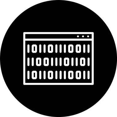 İkili Kod Satırı Tersine Çevrilmiş Simge