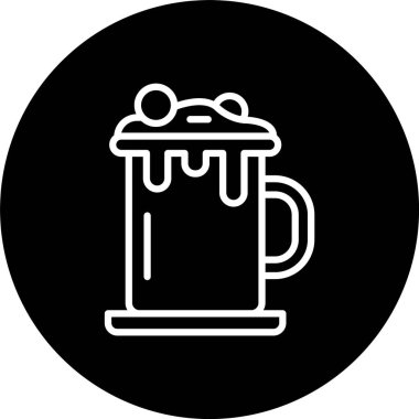 Sıcak Çikolata Satırı Tersine Döndürülmüş Simge