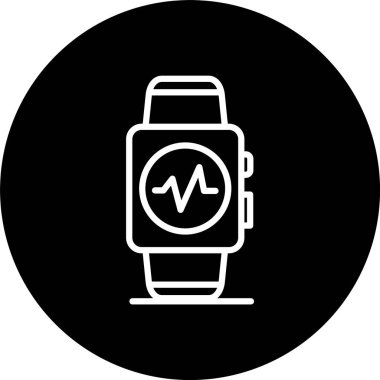 Fitness İzleme Hattı Tersine Çevrilmiş Simge