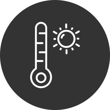 Yüksek Sıcaklık Çizgisi Tersine Çevrilmiş Simge