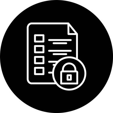 Veri Güvenlik Hattı Tersine Çevrilmiş Simge