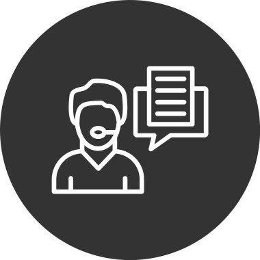 Müşteri Hizmeti Satırı Tersine Çevrilmiş Simge