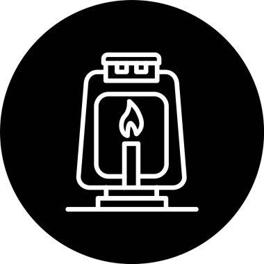 Yağ Lambası Hattı Tersine Çevrilmiş Simge