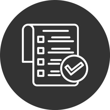 Kontrol Listesi Satırı Tersine Çevrilmiş Simge