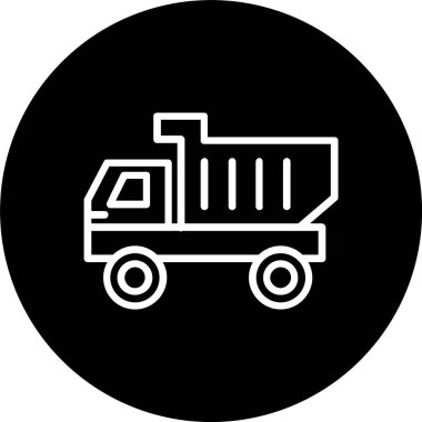 Çöp Kamyonu Hattı Tersine Döndürülmüş Simge