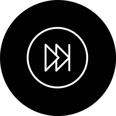 Hızlı İleri Satır Tersine Döndürülmüş Simge