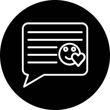 Sevgi İleti Satırı Tersine Çevrilmiş Simge