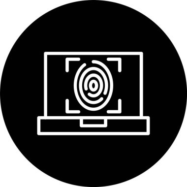 Parmak izi Satırı Tersine Çevrilmiş Simge