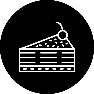 Pasta Dilimleme Çizgisi Tersine Çevrilmiş Simge