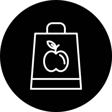 Gıda Torbası Satırı Tersine Çevrilmiş Simge