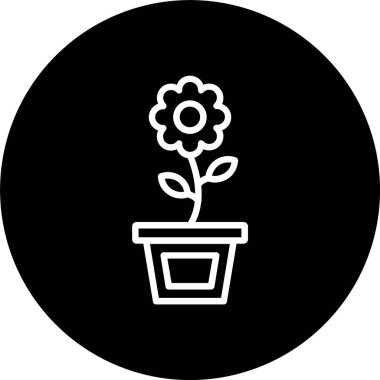 Çiçek Otu Satırı Tersine Çevrilmiş Simge