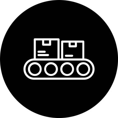 Paketleme Satırı Tersine Çevrilmiş Simge