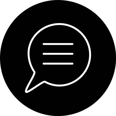 Konuşma Kabarcığı Satırı Tersine Çevrilmiş Simge