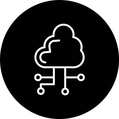 Bulut Teknolojisi Hattı Ters Döndürülmüş Simge