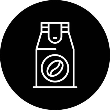 Kahve Paketi Satırı Tersine Çevrilmiş Simge