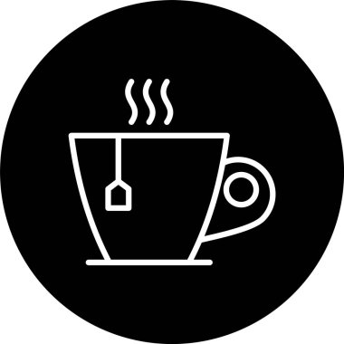 Çay Torbası Satırı Tersine Çevrilmiş Simge