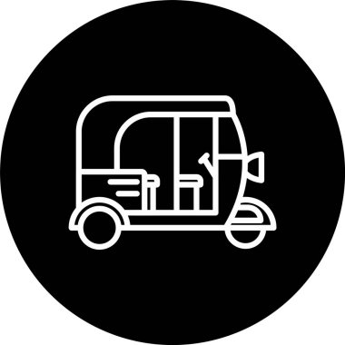 Rickshaw Satırı Tersine Çevrilmiş Simge