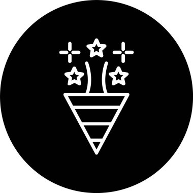 Konfeti Satırı Tersine Çevrilmiş Simge