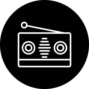 Radyo Satırı Tersine Çevrilmiş Simge