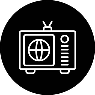 Televizyon Satırı Tersine Çevrilmiş Simge