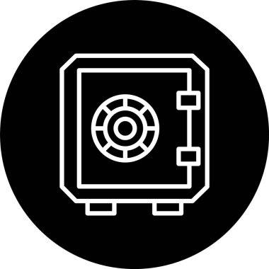 Güvenlik Kutusu Satırı Tersine Çevrilmiş Simge