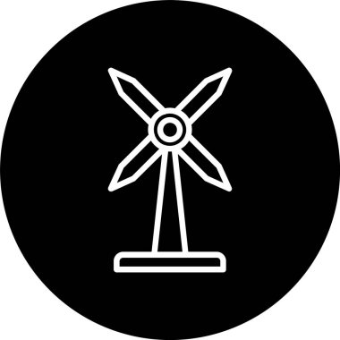Yel Değirmeni Çizgisi Ters Döndürülmüş Simge