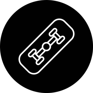 Kaykay Çizgisi Ters Döndürülmüş Simge