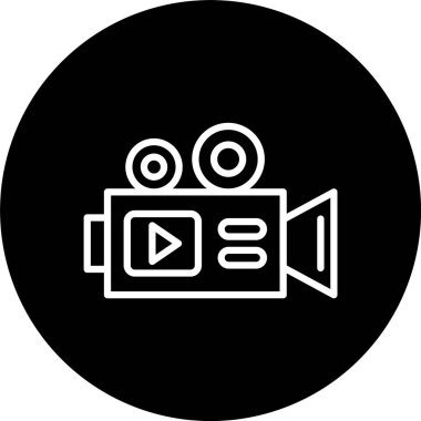 Video Kamera Satırı Tersine Çevrilmiş Simge