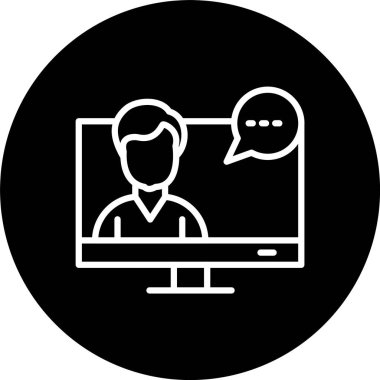 Görüntü Konferansı Satırı Tersine Döndürülmüş Simge