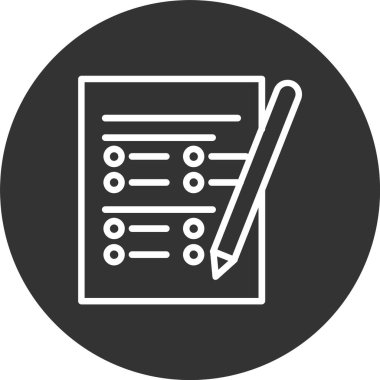 Test Satırı Tersine Çevrilmiş Simge