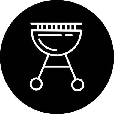 BBQ Izgara Hattı Tersine Çevrilmiş Simge