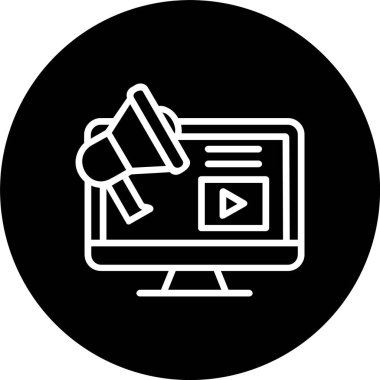 Dijital Pazarlama Satırı Tersine Çevrilmiş Simge