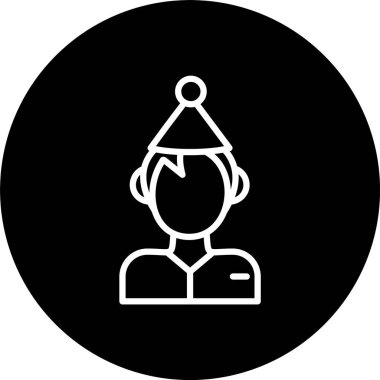 Doğum günü Çocuk Satırı Tersine Döndürülmüş Simge