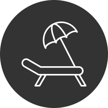 Güneş Yatağı Çizgisi Tersine Döndürülmüş Simge