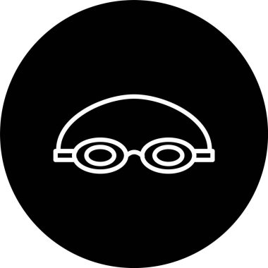 Yüzücüler Gözlük Hattı Ters Döndürülmüş Simge