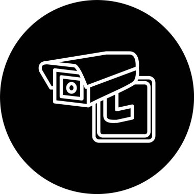 Güvenlik Kamera Hattı Tersine Çevrilmiş Simge