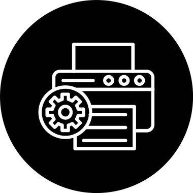 Yazıcı Satırı Tersine Döndürülmüş Simge