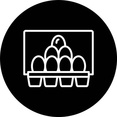 Yumurta Karton Satırı Tersine Döndürülmüş Simge