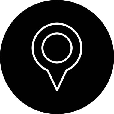 Konum Pin Satırı Tersine Çevrilmiş Simge