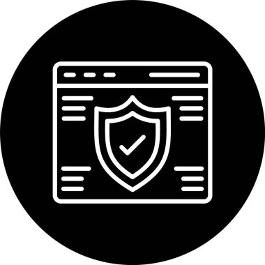 İnternet Güvenlik Hattı Tersine Çevrilmiş Simge