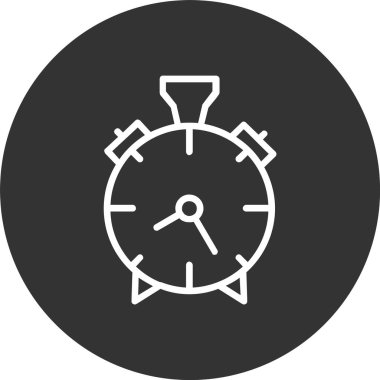 Alarm Saat Hattı Tersine Çevrilmiş Simge