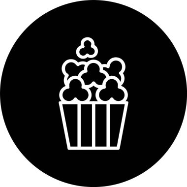 Patlamış Mısır Çizgisi Tersine Çevrilmiş Simge