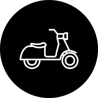 Scooter Çizgisi Tersine Çevrilmiş Simge