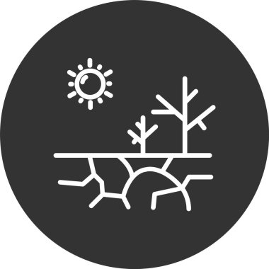 Kuraklık Satırı Tersine Çevrilmiş Simge